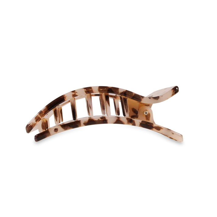 Teleties Rectangle Flat Blonde Tortoise Hair Clip Medium - PinkPro Beauty Supply