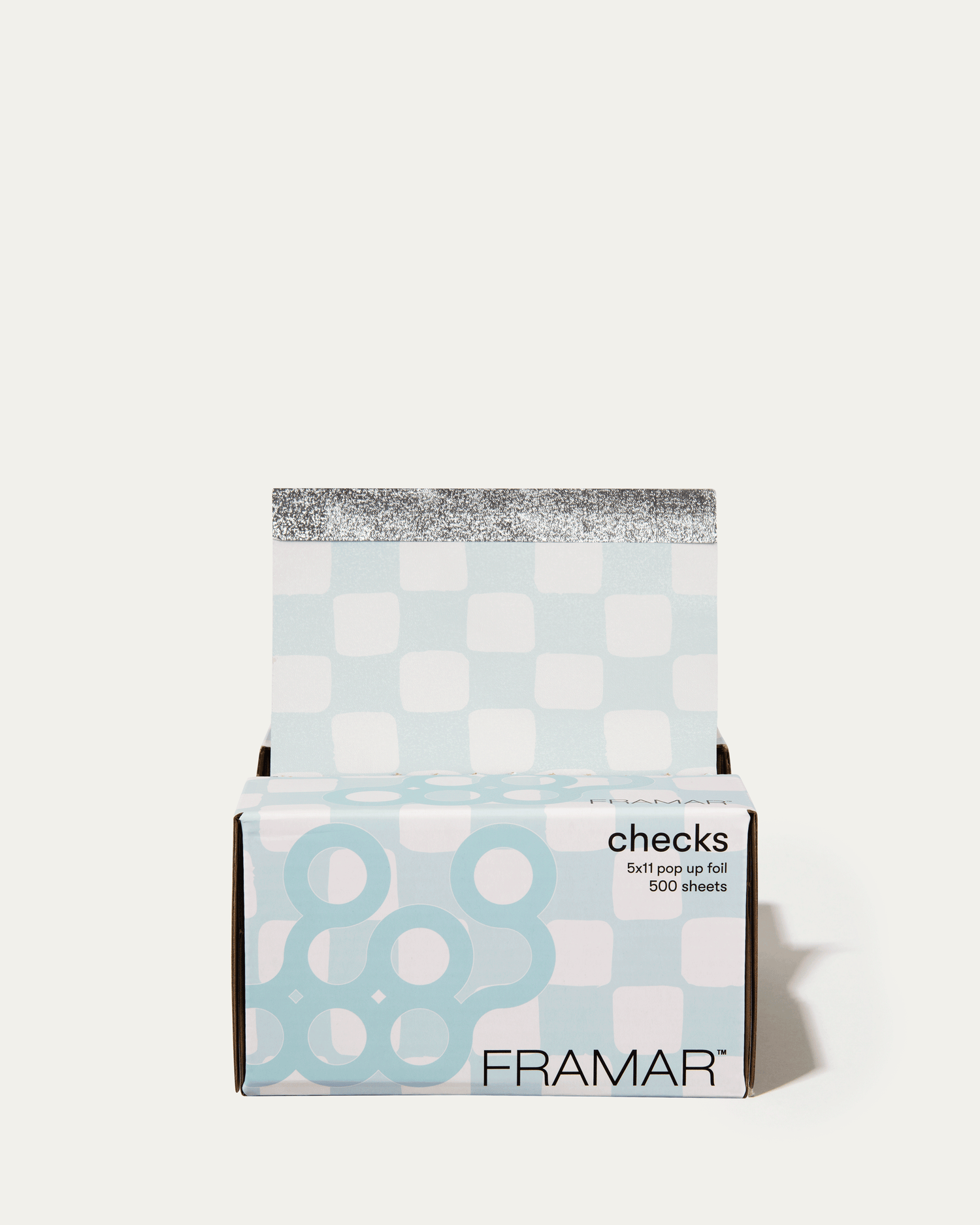 Framar Light Blue Checks Pop Up Foils 500 Count