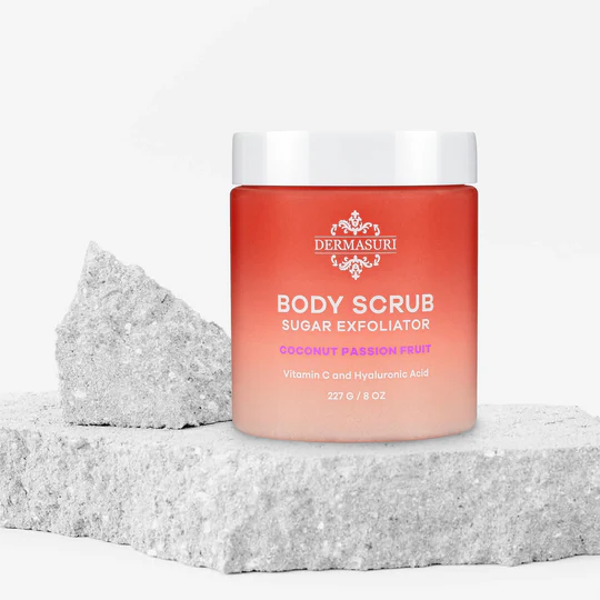 Dermasuri Body Scrub Sugar Exfoliator 8oz