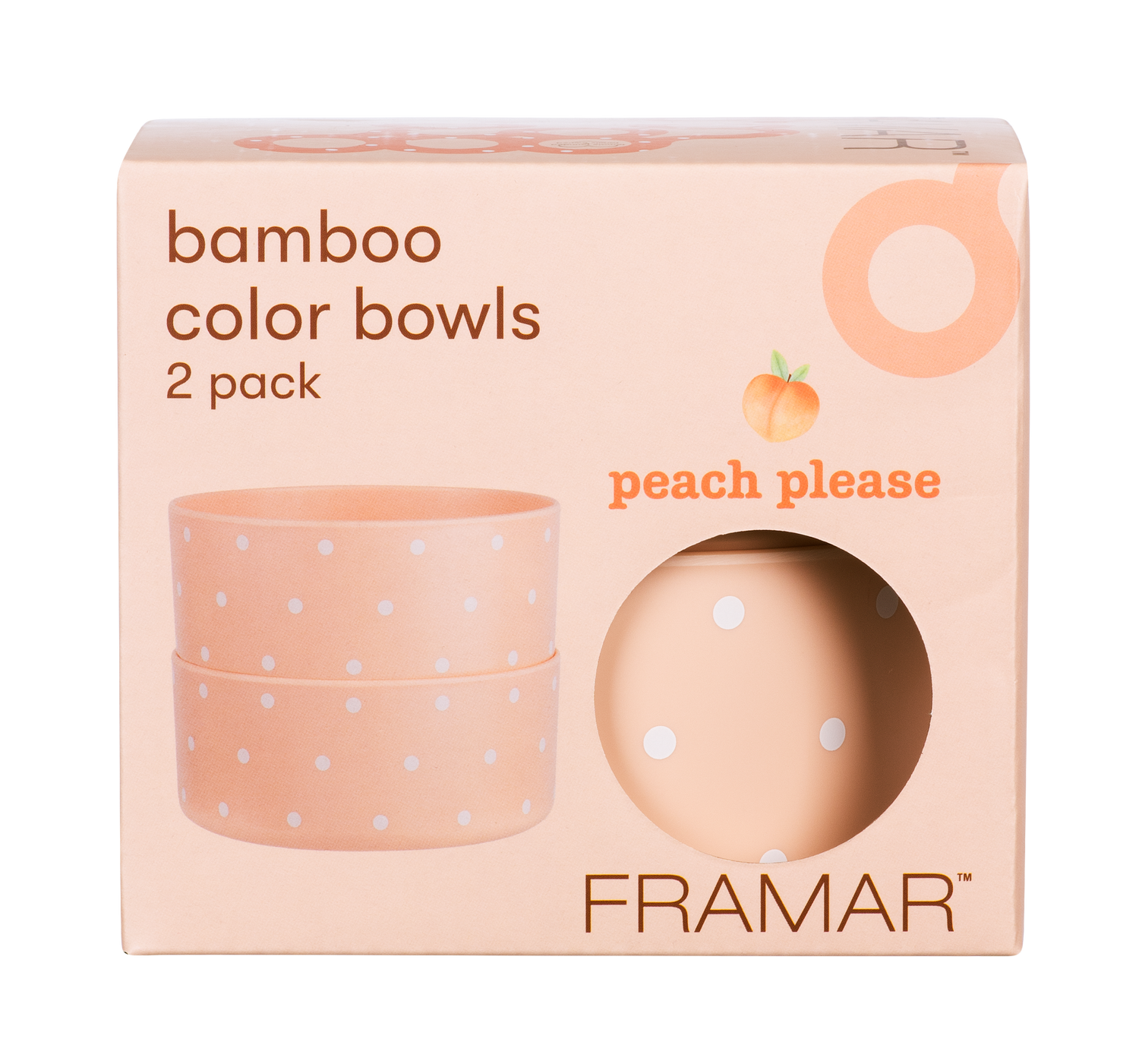 Framar Peach Please Bamboo Bowls