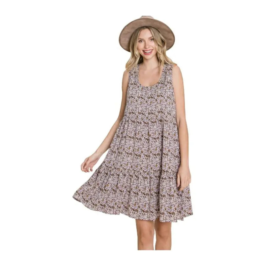 Cotton Bleu Dress Ditzy Floral Lavender Cotton Bleu