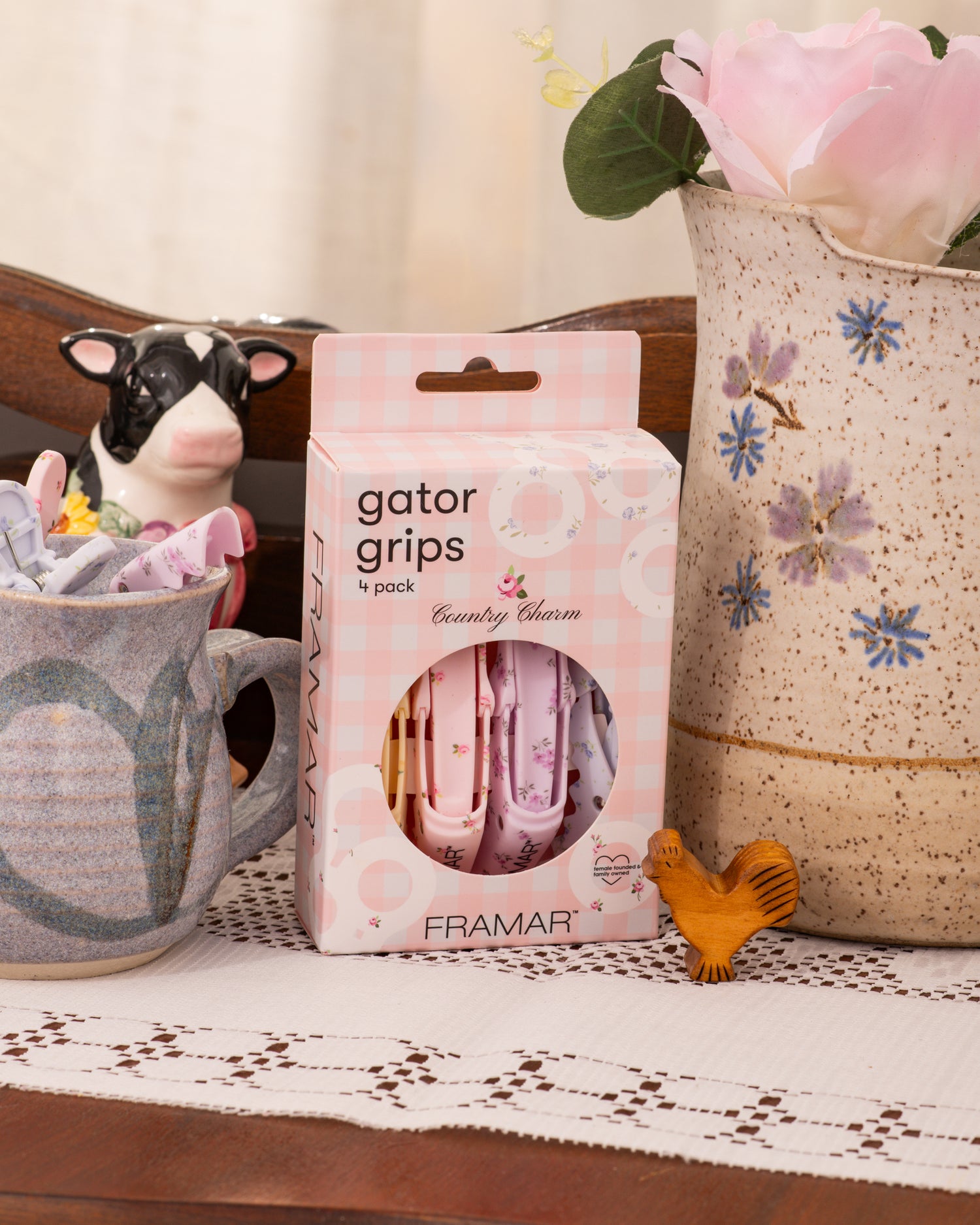 Framar Country Charm Gator Grips - 4 Pack