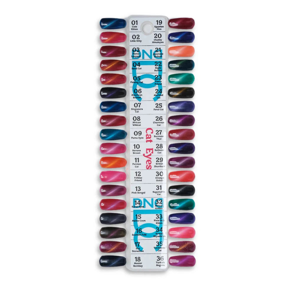 DND DC Cat Eyes Collection Color Swatch Board DND