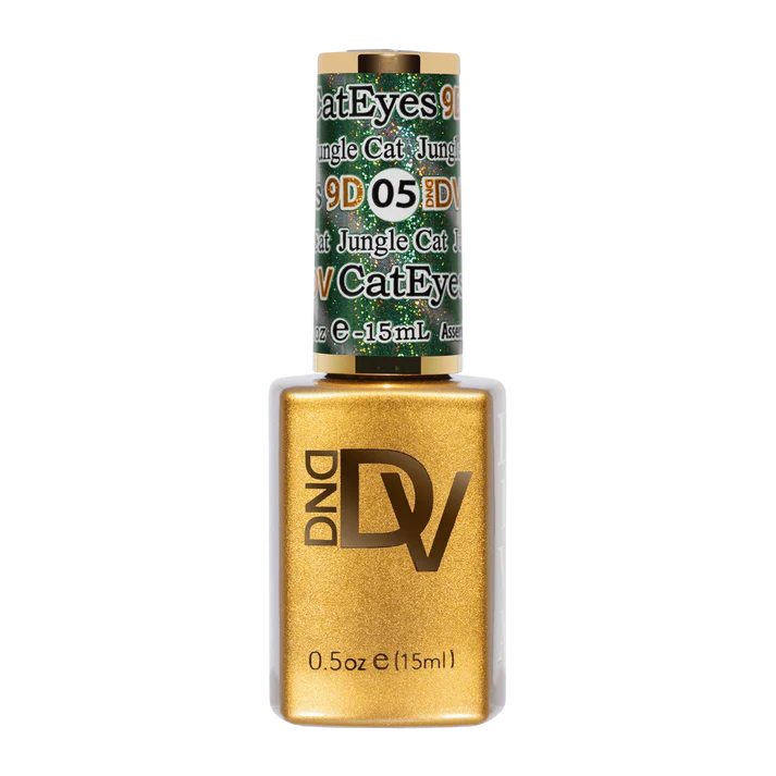 DND DIVA 9D Cat Eye Glassball #05 Jungle Cat 0.6 oz.
