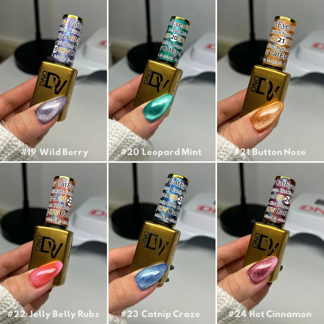 DND DIVA Framed Color Chart — 9D Cat Eye Candy