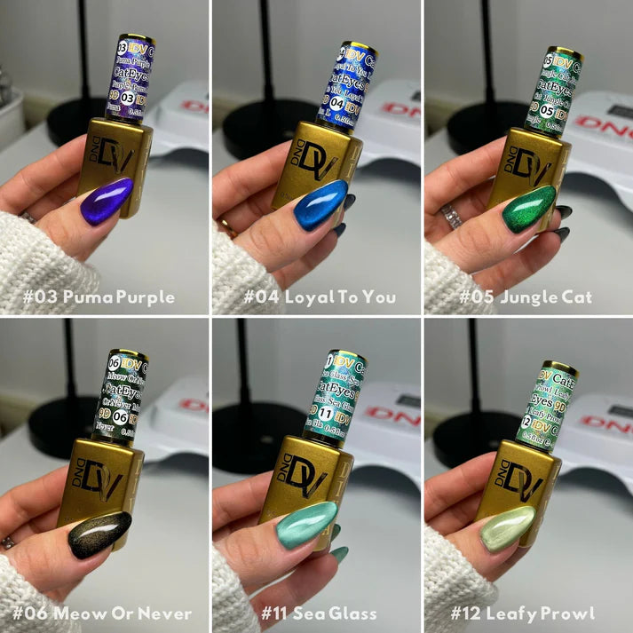 DND DIVA Framed Color Chart — 9D Cat Eye Glassball