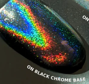 DND Chrome Base Gel #5555 - Black