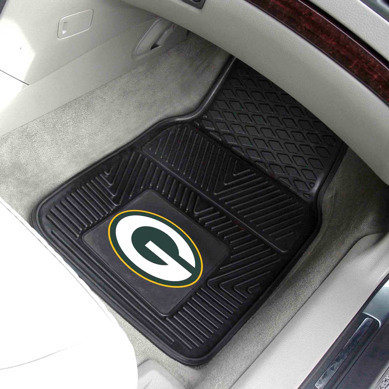 Fanmats Green Bay Packers 2pc Vinyl Car Mat Set