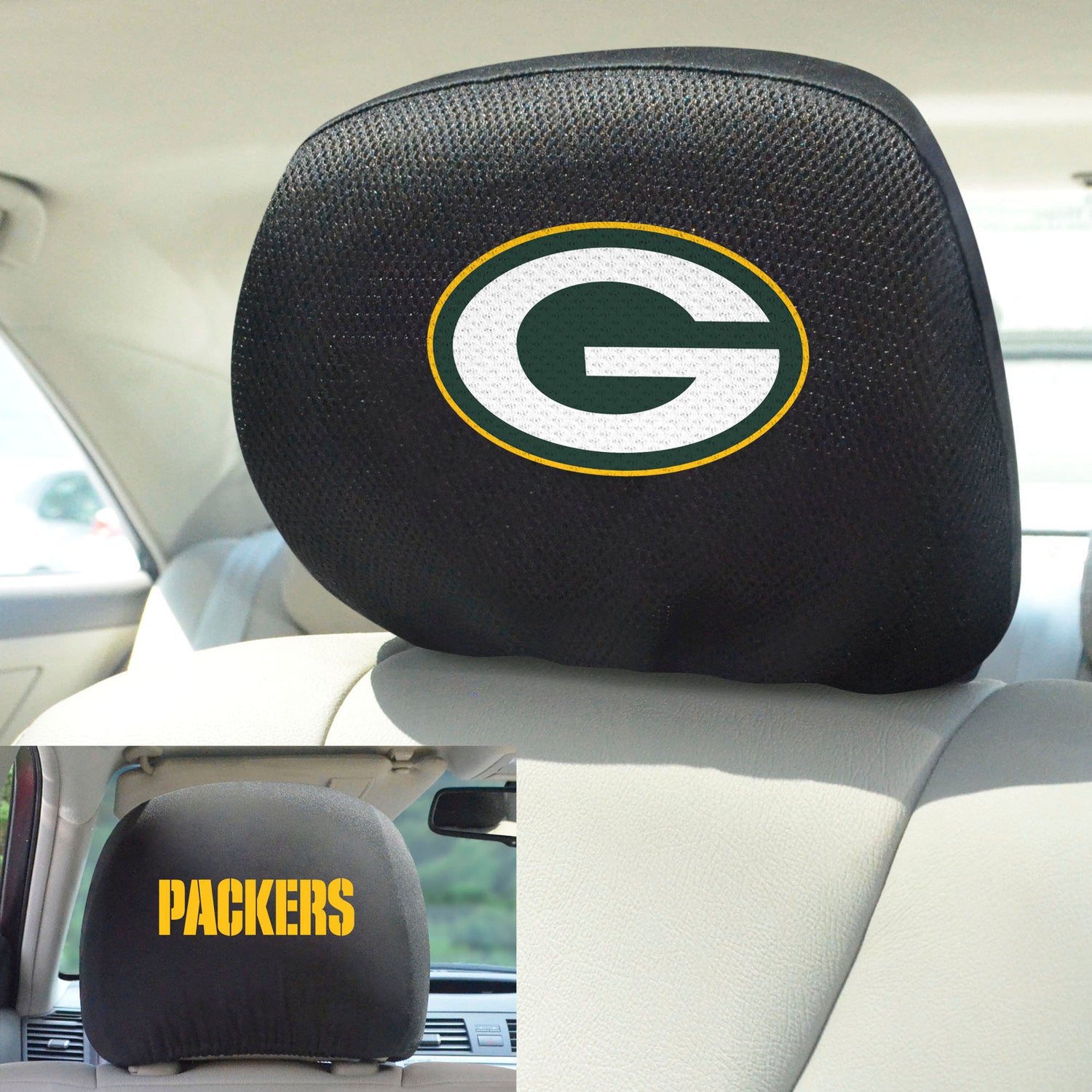 Fanmats Green Bay Packers Headrest Cover