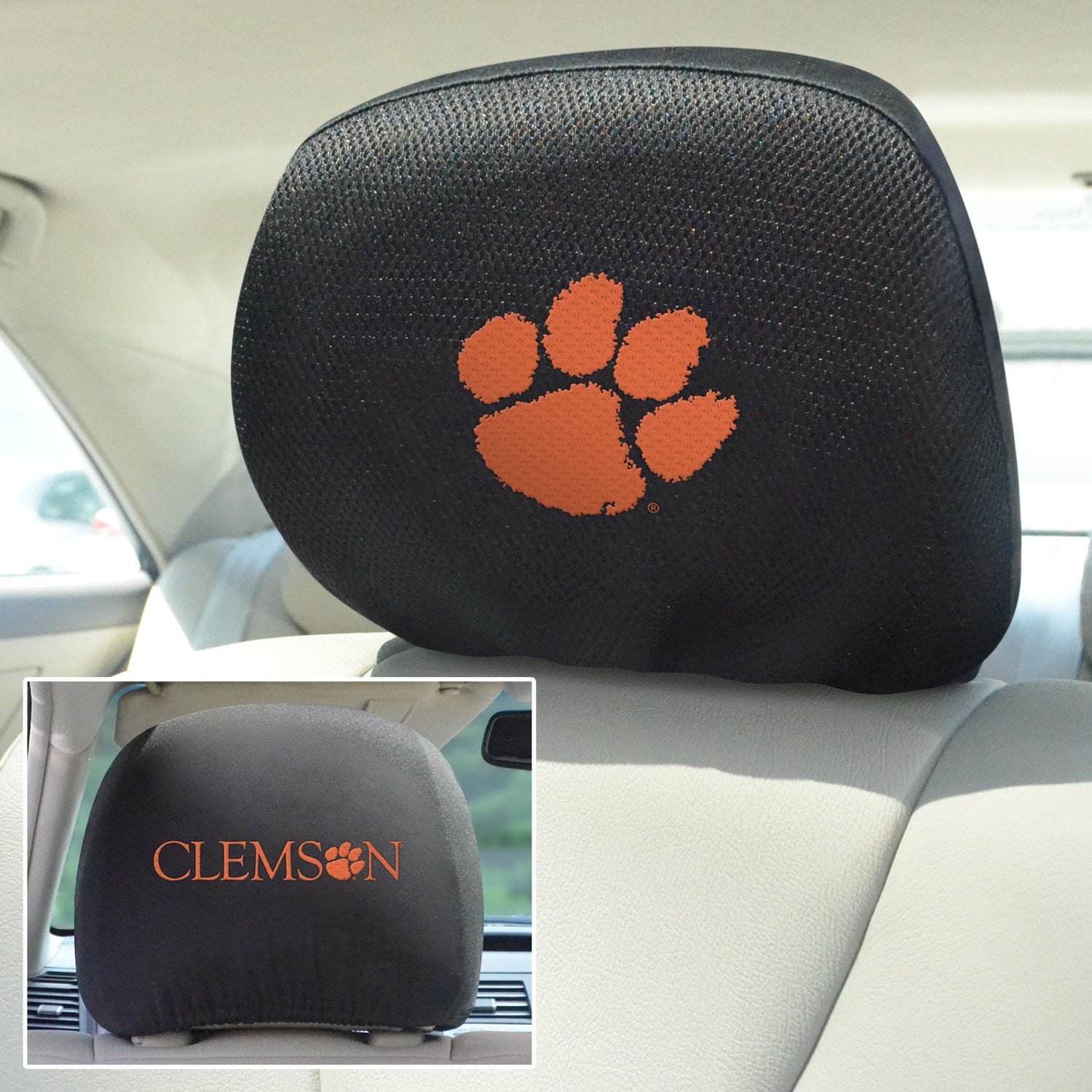 Fanmats Clemson Tigers Headrest Cover