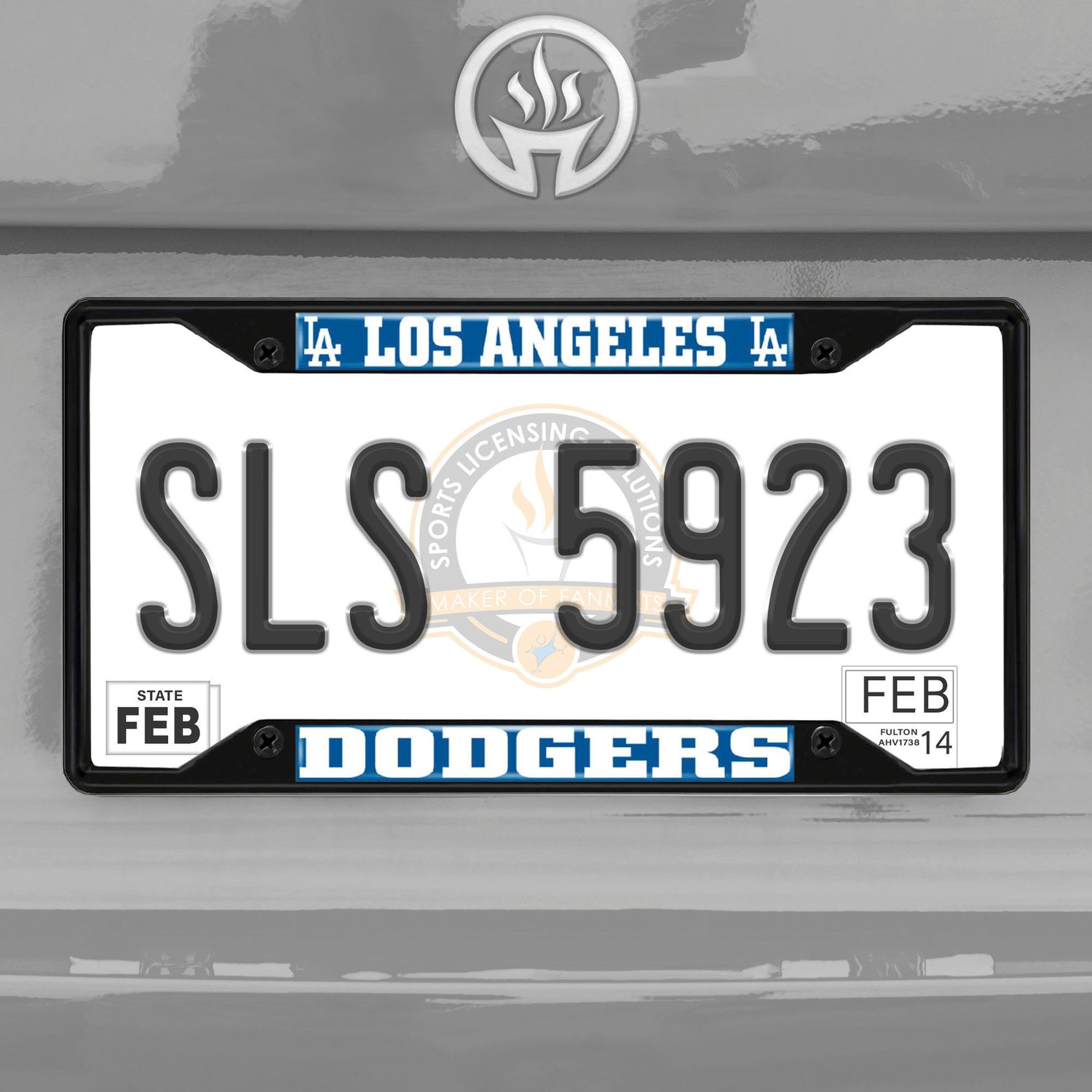 Fanmats MLB Los Angeles Dodgers License Plate Frame - Black