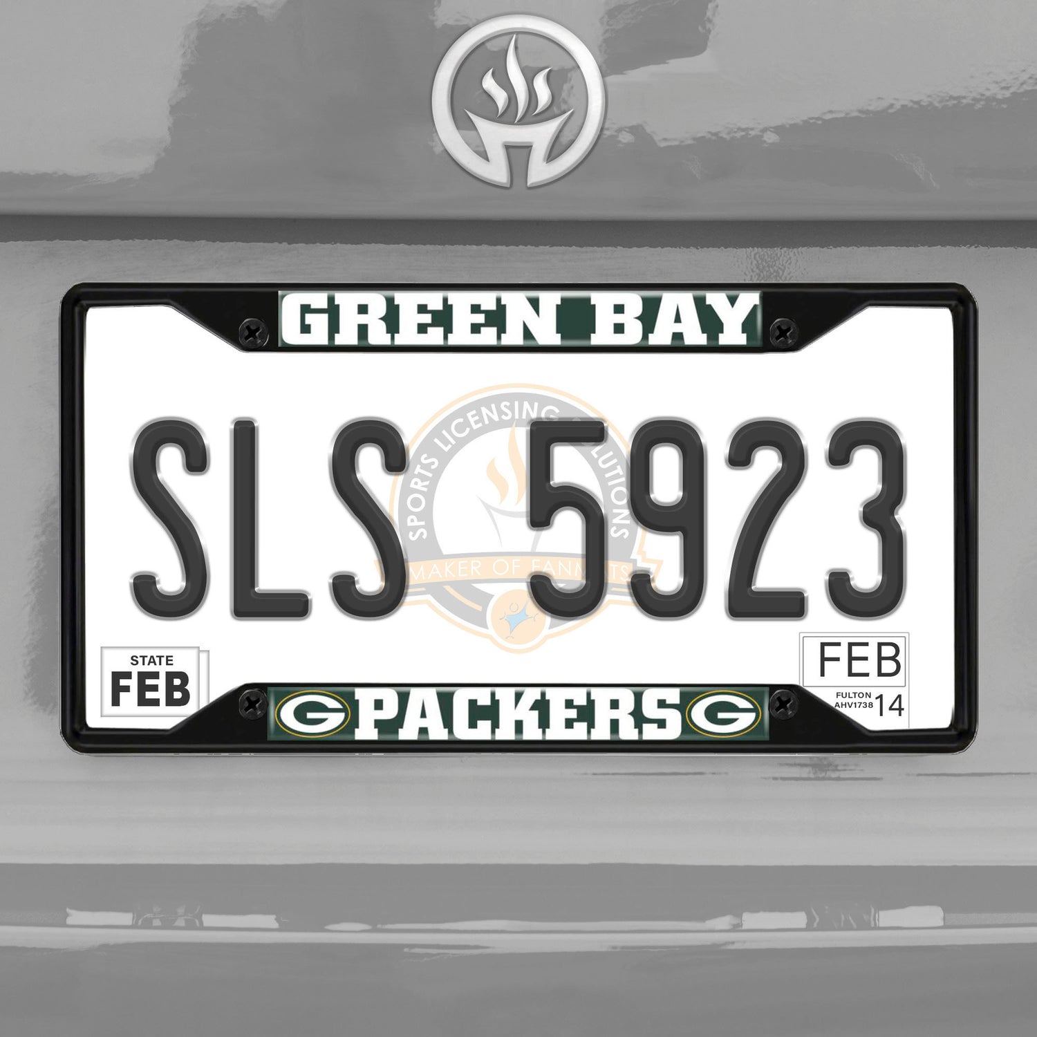 Fanmats NFL Green Bay Packers License Plate Frame - Black