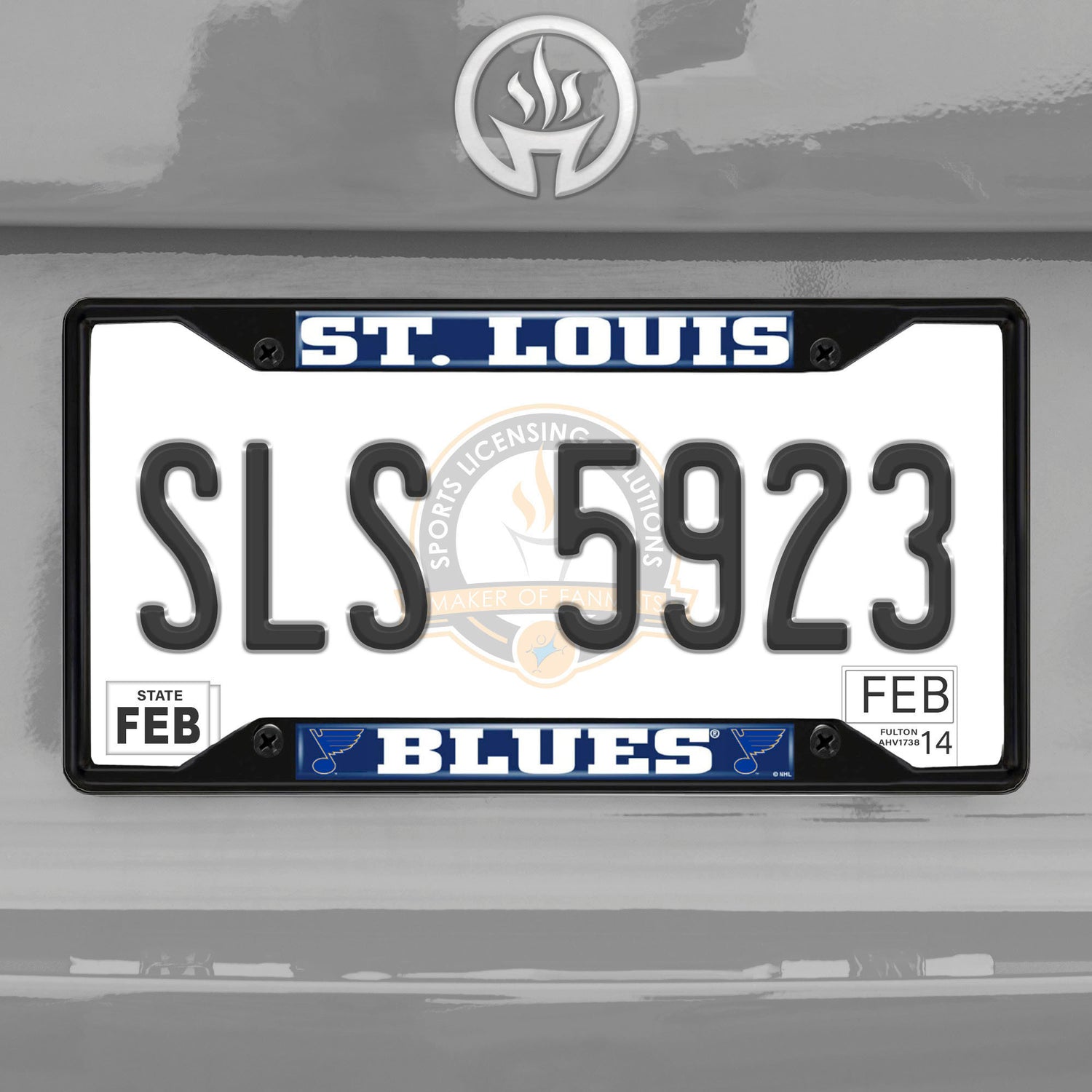 Fanmats NHL St. Louis Blues License Plate Frame - Black Fanmats