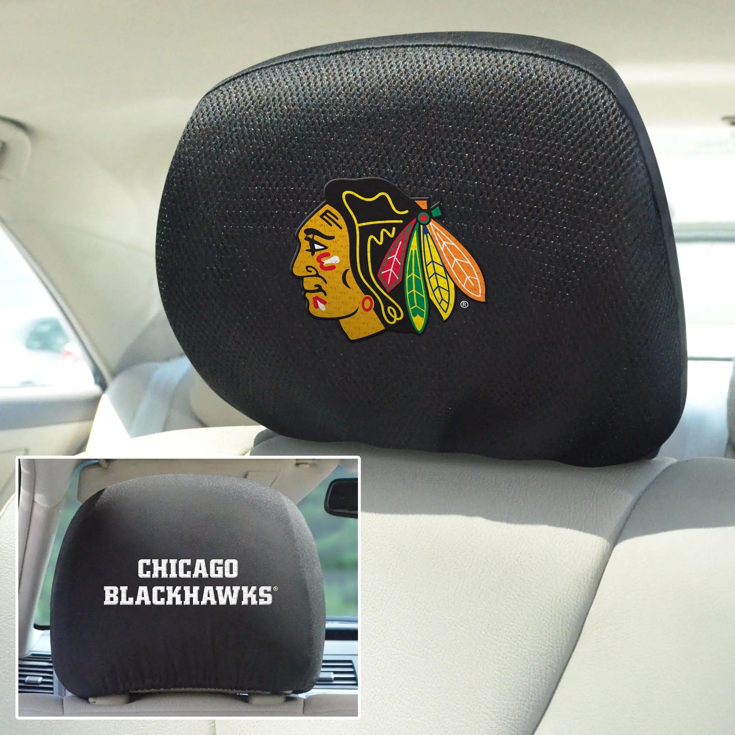 Fanmats Chicago Blackhawks Headrest Cover Fanmats