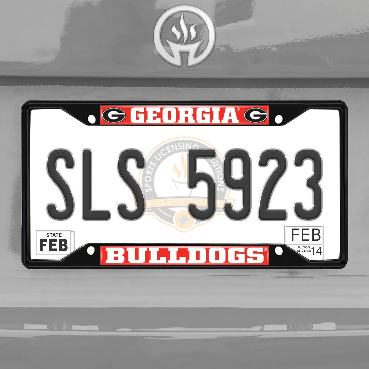 Fanmats Georgia Bulldogs License Plate Frame - Black Fanmats