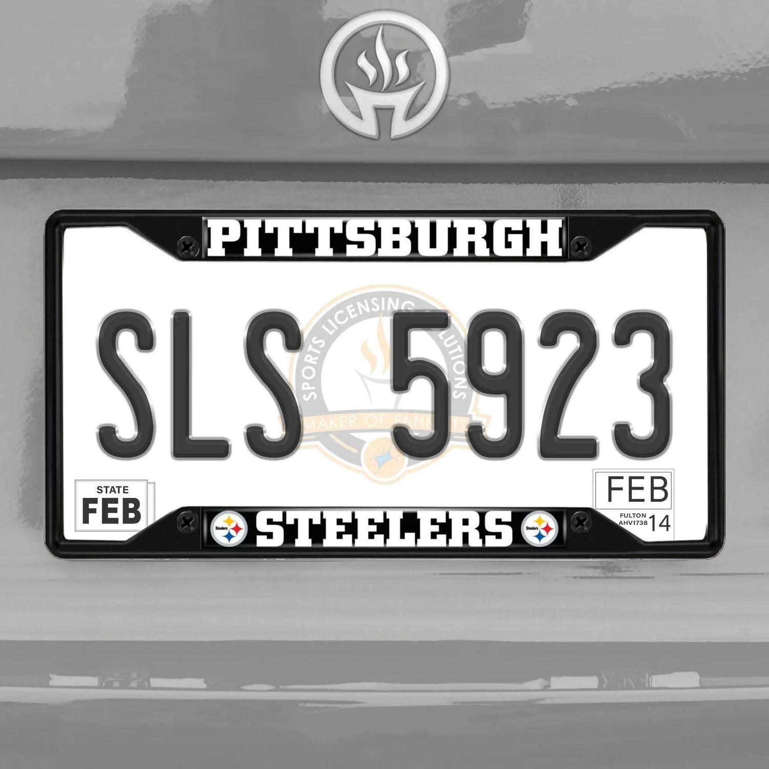 Fanmats Pittsburgh Steelers License Plate Frame - Black Fanmats