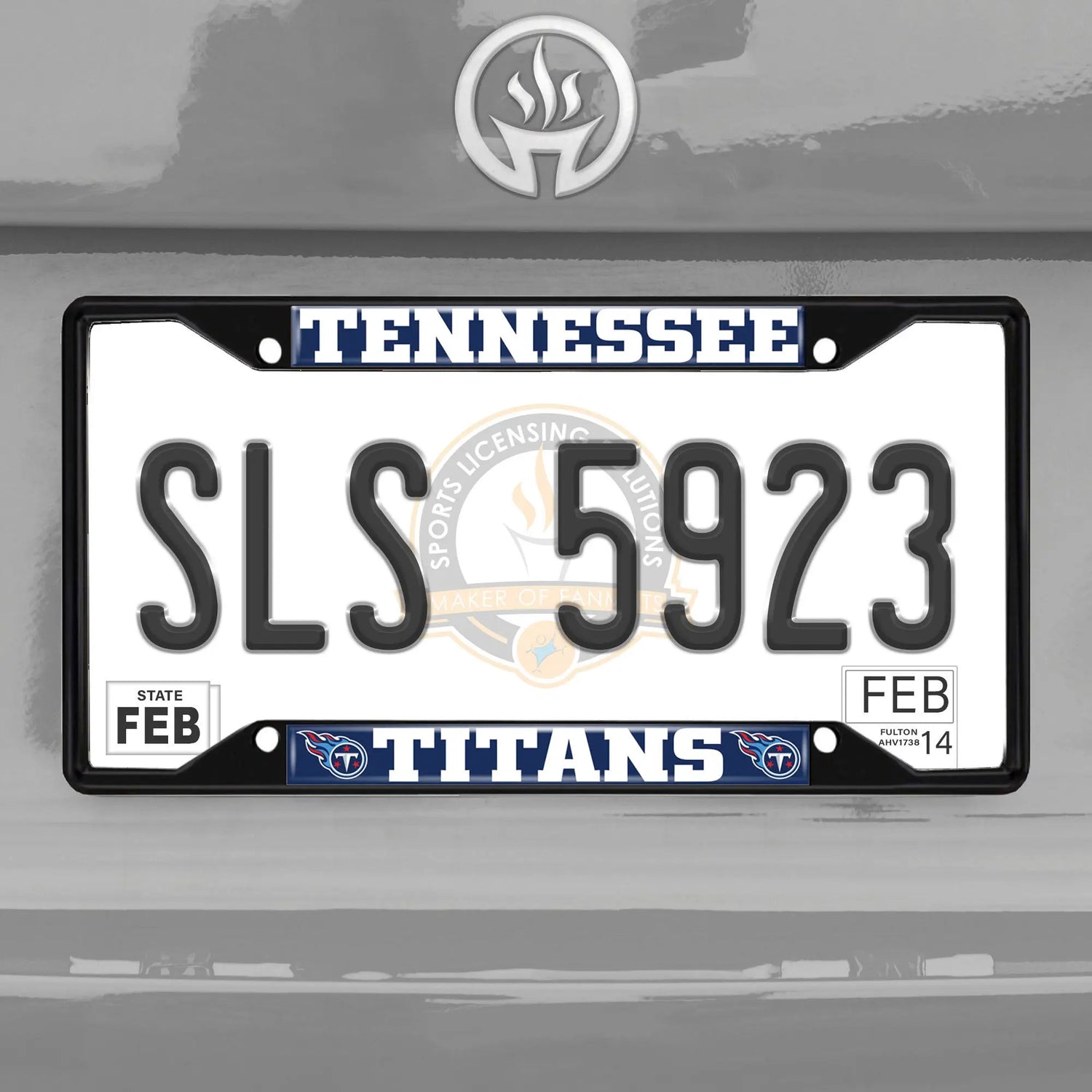 Fanmats Tennessee Titans License Plate Frame - Black Fanmats