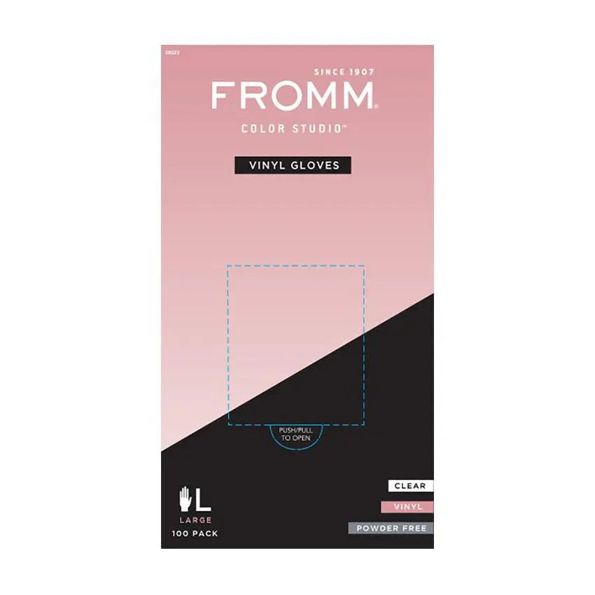 Fromm Vinyl Powder Free Gloves 100 Count Large Fromm