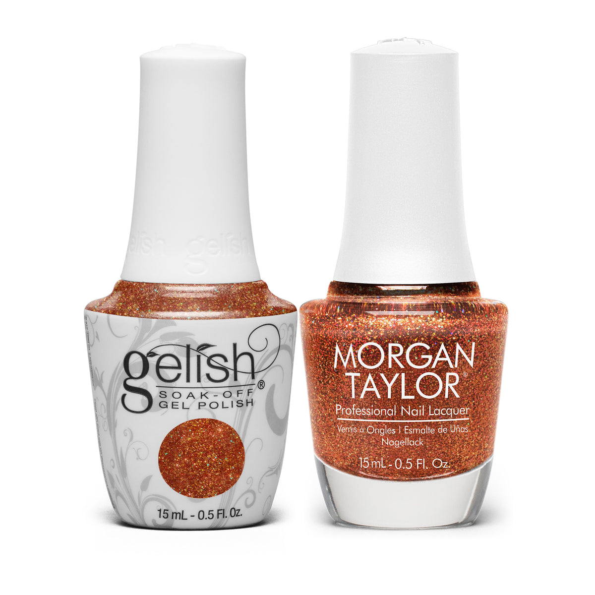 **PRE ORDER** Gelish Morgan Taylor Duo Holiday 2026 Toast the Season Collection Duo Nice & Spiced 0.5 oz.