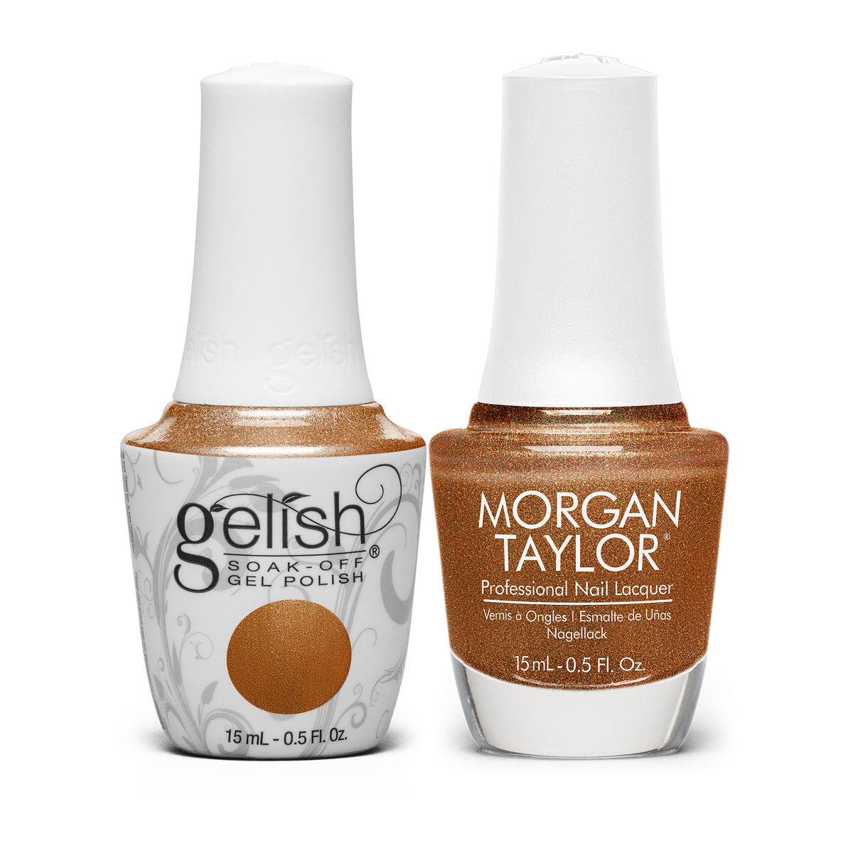 **PRE ORDER** Gelish Morgan Taylor Duo Holiday 2026 Toast the Season Collection Duo - Honey'd Up 0.5 oz.