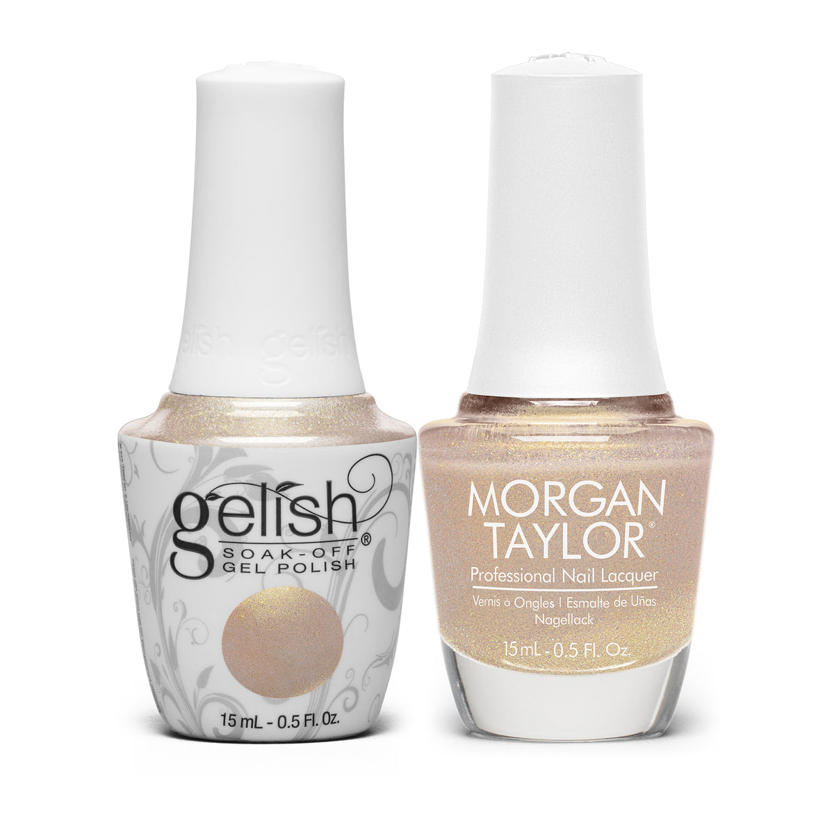 **PRE ORDER** Gelish Morgan Taylor Duo Holiday 2026 Toast the Season Collection - Champagne & Chill 0.5 oz.