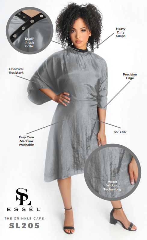 Essel The Crinkle Cape- Gray