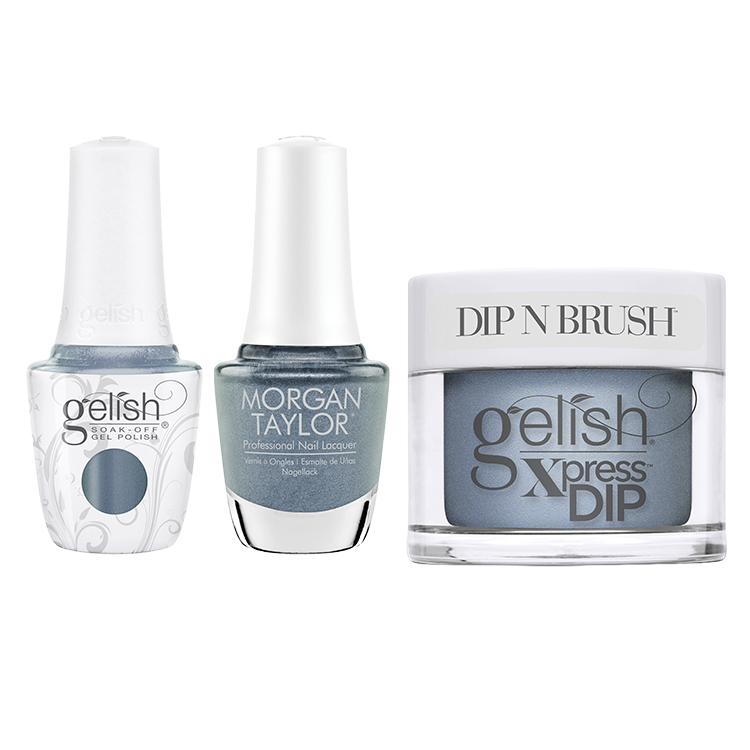 Gelish & Morgan Taylor Trio Floral Wonderland - Blue Moon Bloom .5 oz.