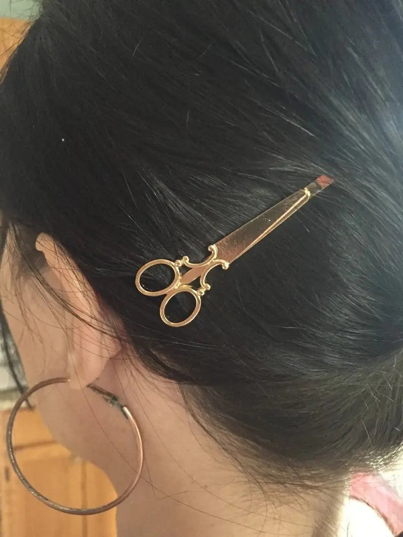 Gold Scissor Hair Clip PinkPro Beauty Supply