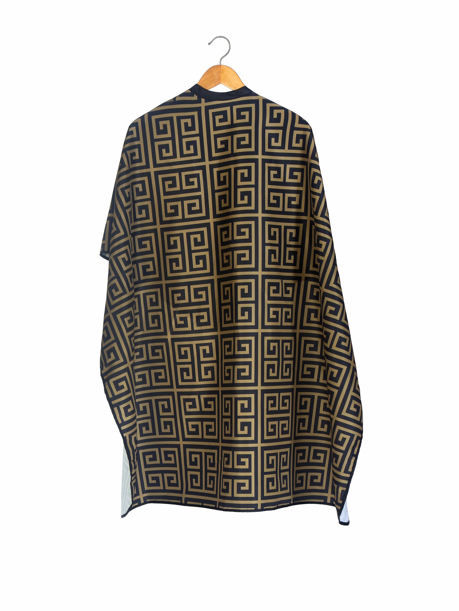 StyleTek Barber Cape Black & Gold Squares - PinkPro Beauty Supply