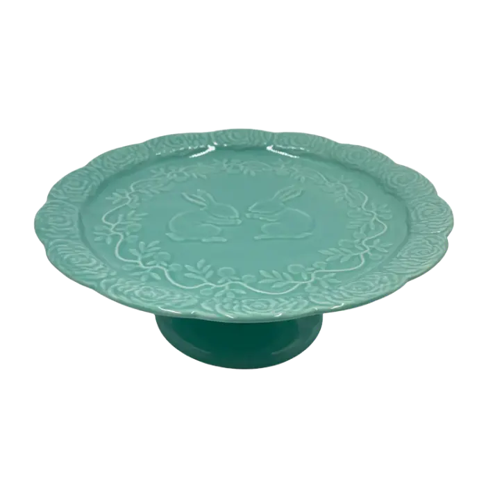 Green Cake Stand - Easter Elegance Gift