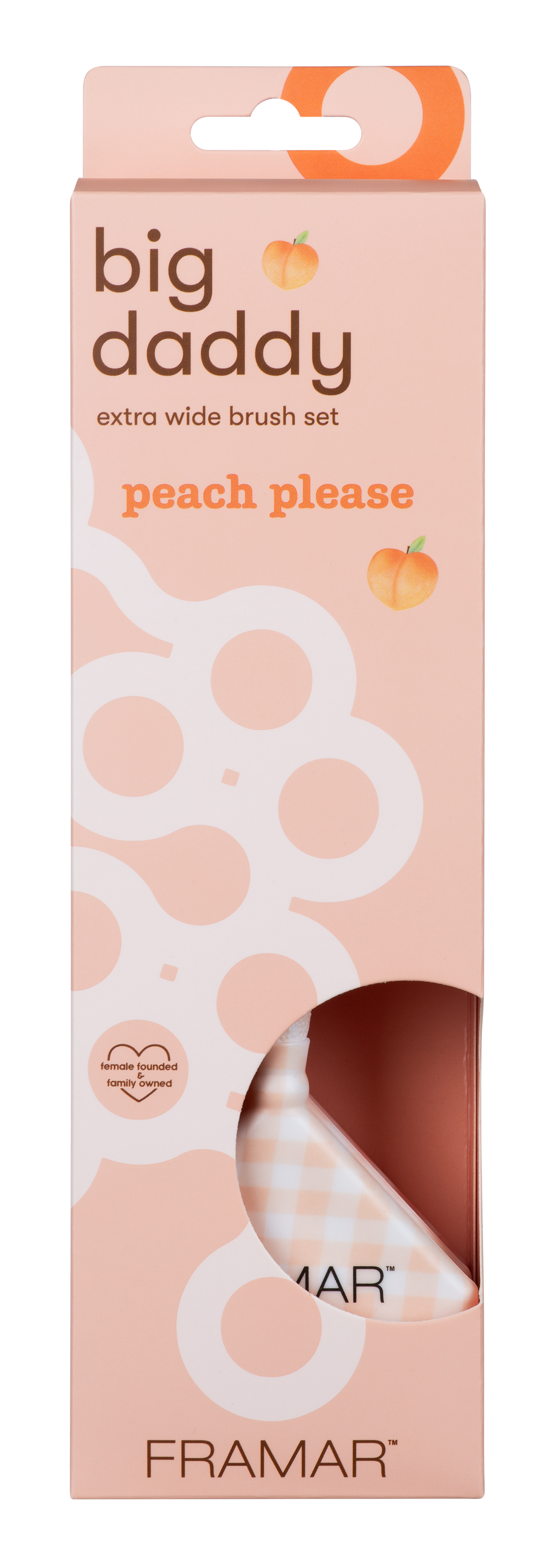 Framar Peach Please Big Daddy Brush Set 3 Pack