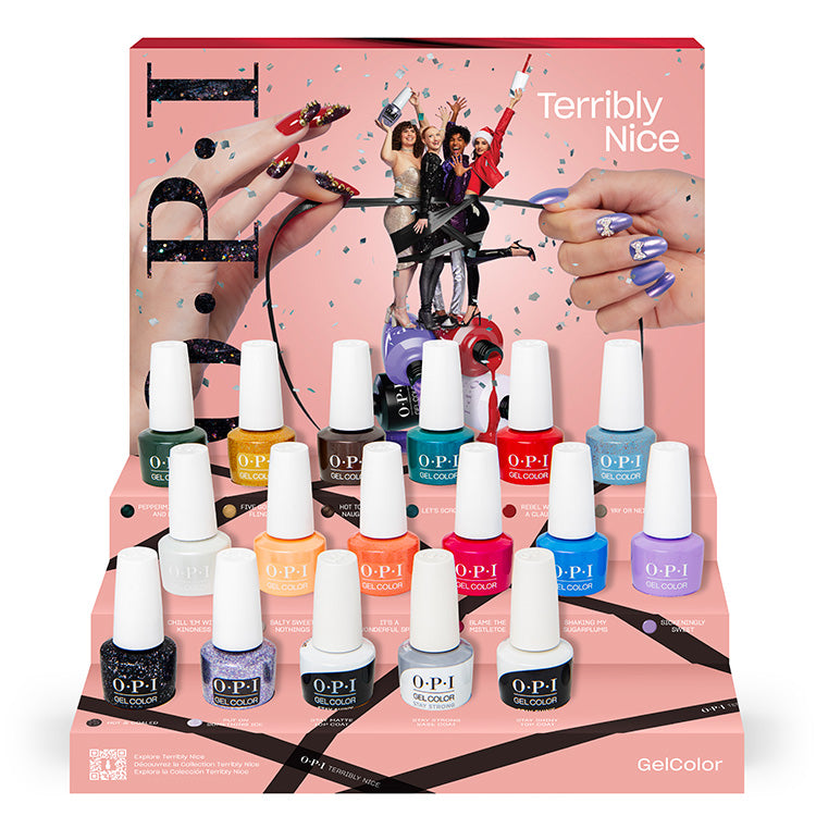 OPI GelColor Terribly Nice Collection 17 Piece Chipboard Display