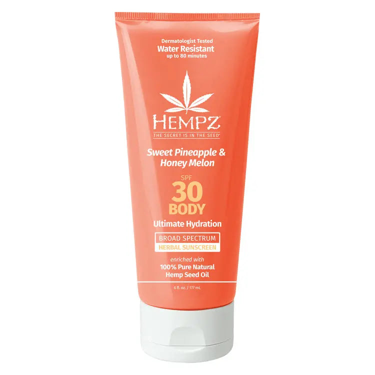 Hempz Sweet Pineapple & Honey Melon Body Sunscreen SPF 30 6 oz. Hempz