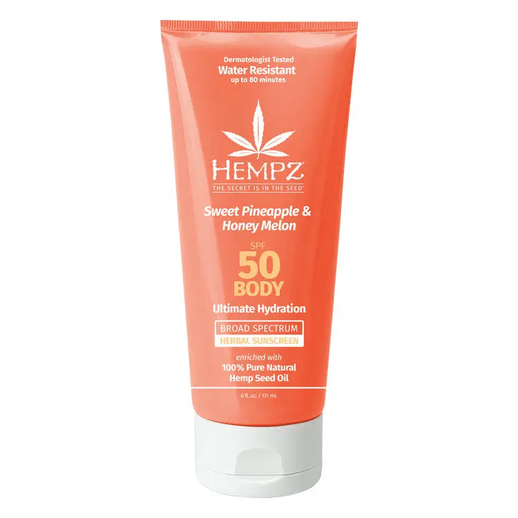 Hempz Sweet Pineapple & Honey Melon Body Sunscreen SPF 50 6 oz. Hempz