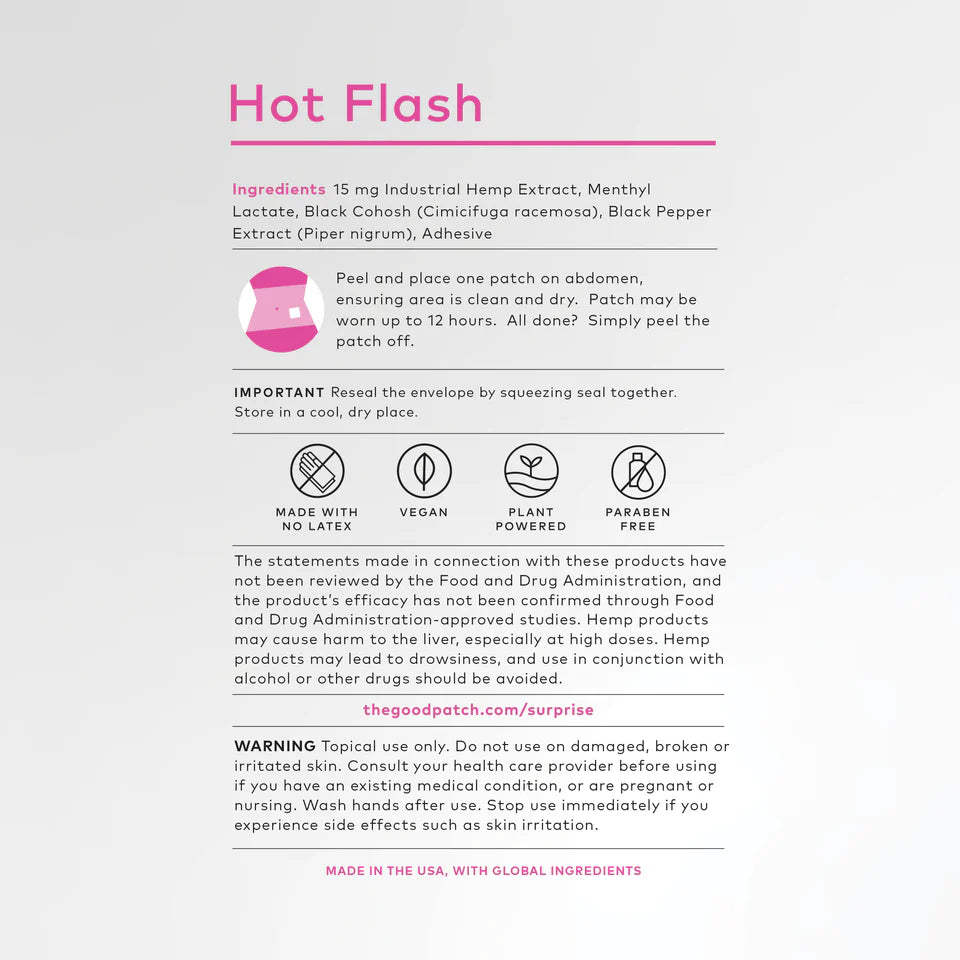 The Good Patch Hot Flash Wellness Patch