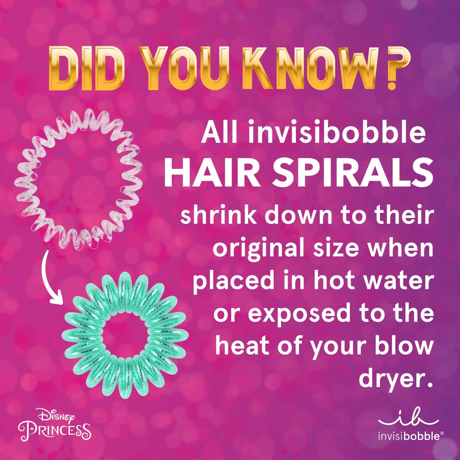 Ariel-themed Invisibobble Kids – less damage, marks, and pain. Hair-loving, strong grip, non-soaking. Includes 6.