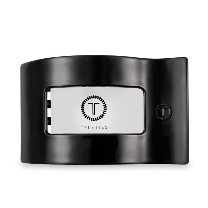 Teleties Rectangle Flat Jet Black Hair Clip Large - PinkPro Beauty Supply