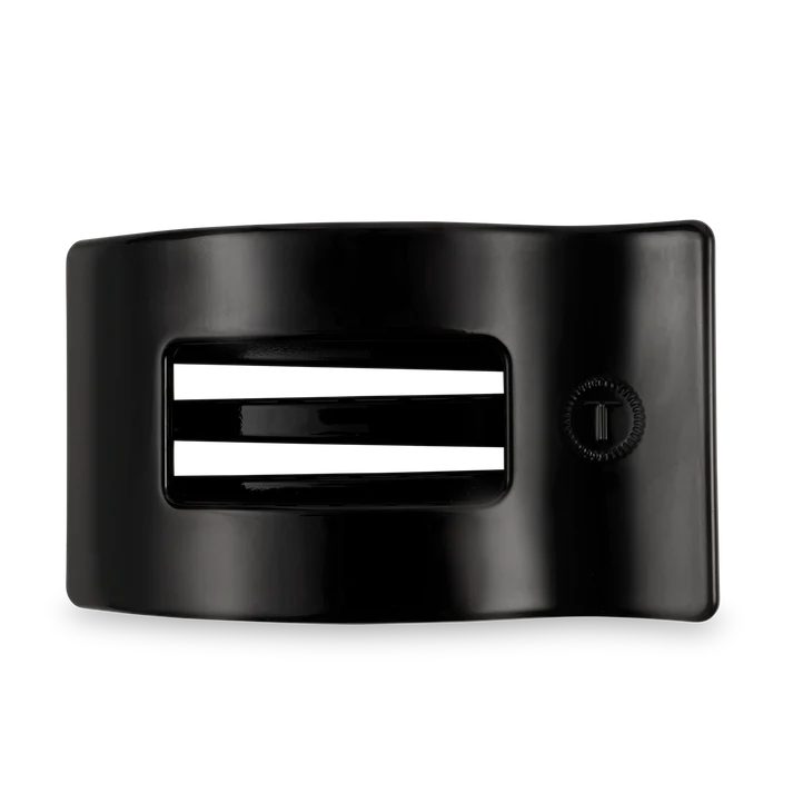 Teleties Rectangle Flat Jet Black Hair Clip Large - PinkPro Beauty Supply