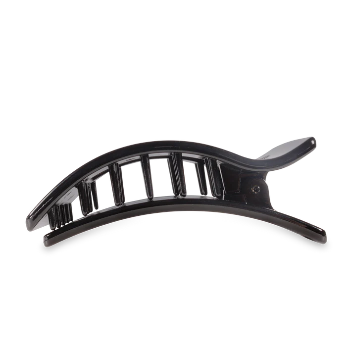 Teleties Rectangle Flat Jet Black Hair Clip Large - PinkPro Beauty Supply