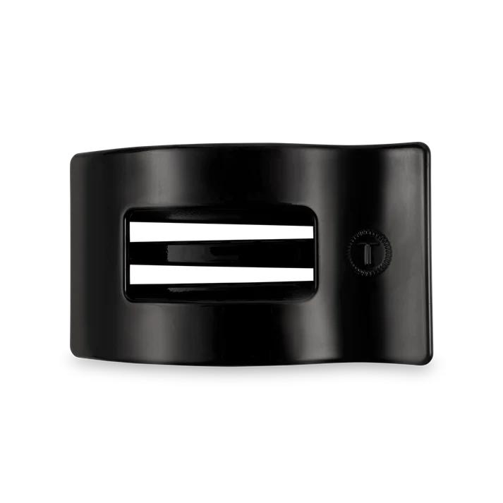 Teleties Rectangle Flat Jet Black Hair Clip Medium - PinkPro Beauty Supply