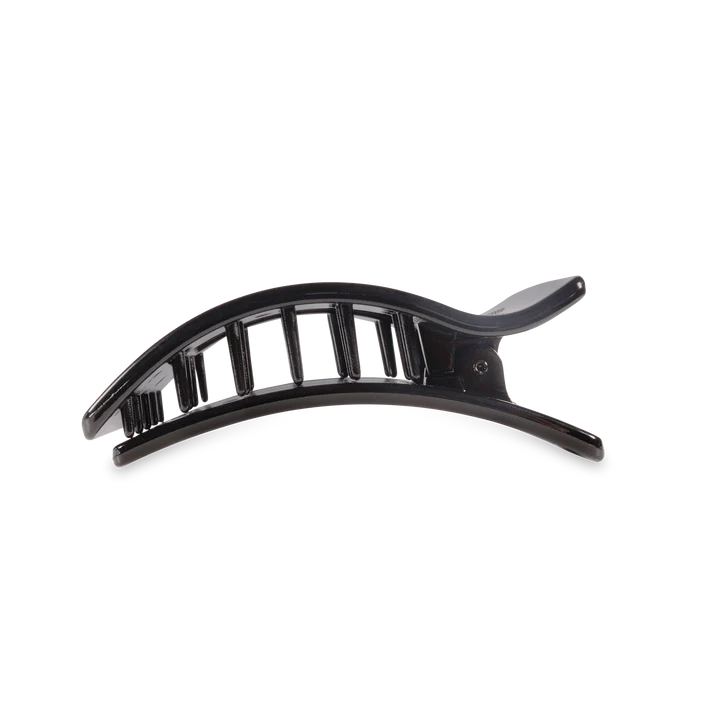 Teleties Rectangle Flat Jet Black Hair Clip Medium - PinkPro Beauty Supply