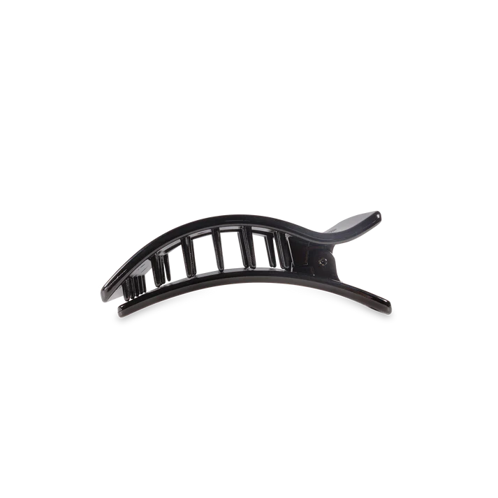 Teleties Rectangle Flat Jet Black Hair Clip Small - PinkPro Beauty Supply