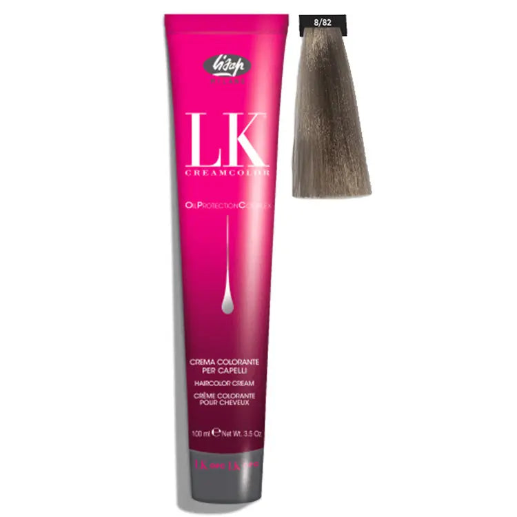 Lisap LK OPC Permanent Color 8/82 Light Iris Blond Ash (New Icy Shade) Lisap