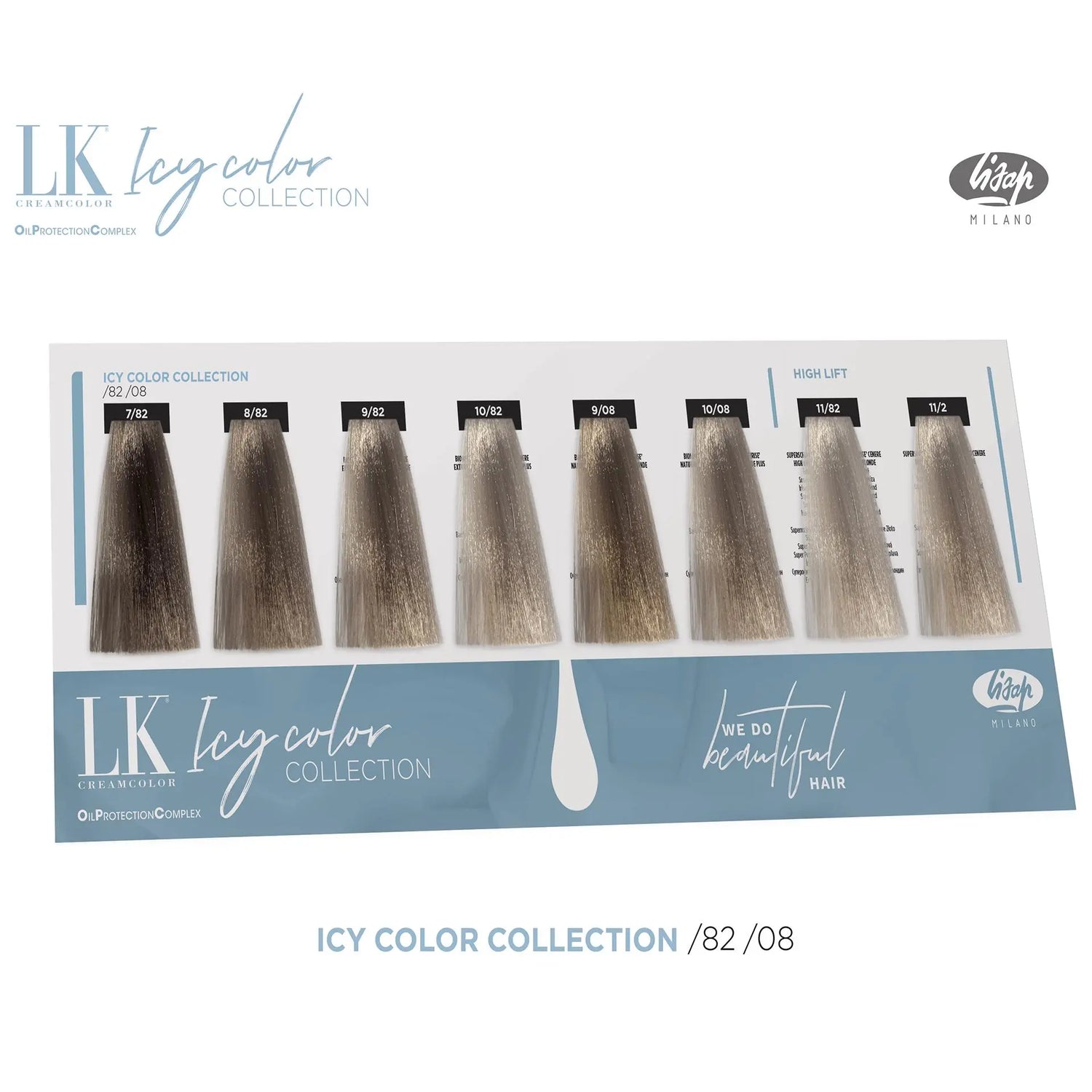 Lisap LK OPC Permanent Color 8/82 Light Iris Blond Ash (New Icy Shade) Lisap