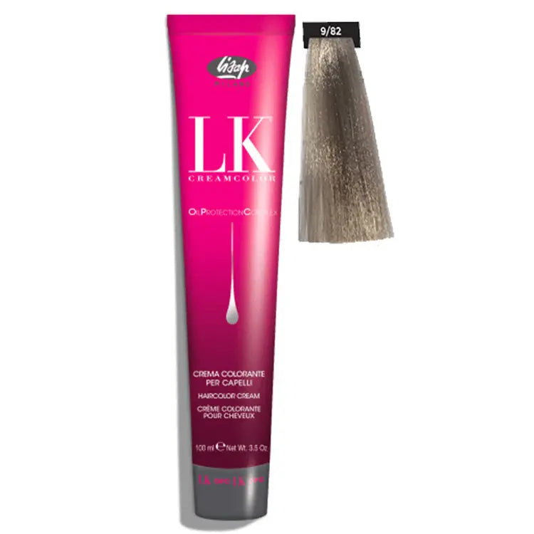 Lisap LK OPC Permanent Color 9/82 Light Iris Blond Ash (New Icy Shade) Lisap
