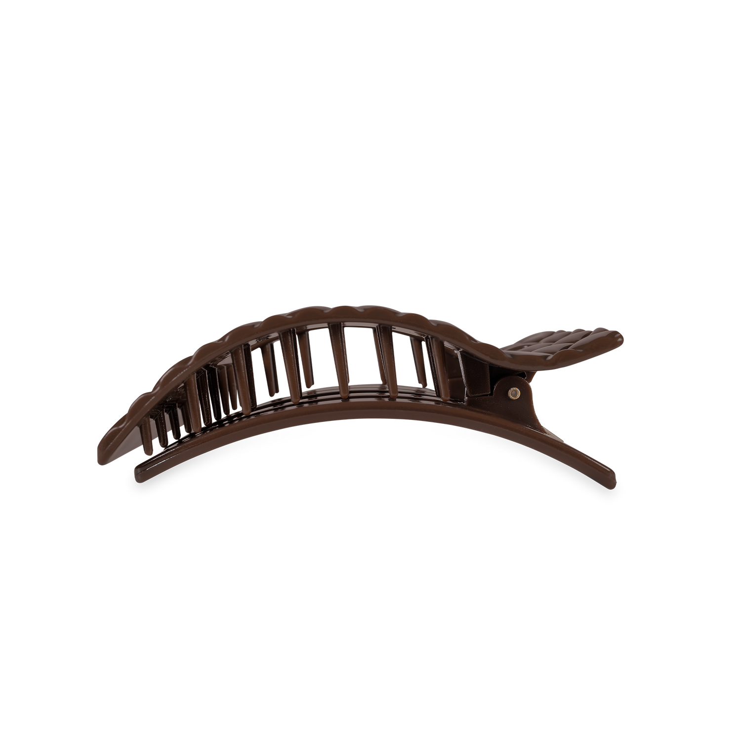 Teleties Flat Rectangle Clip Quilted Medium - Truly Taupe