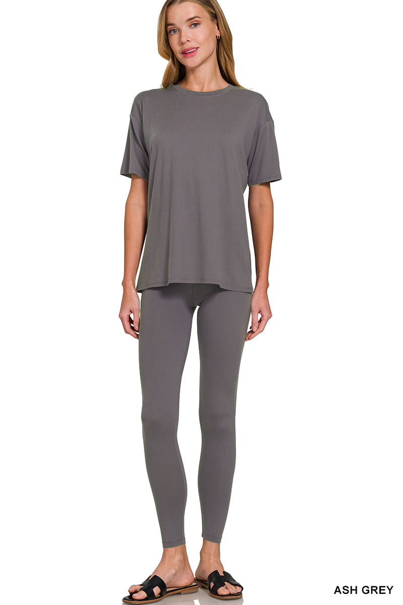 Zenana Apparel Set Microfiber Round Ash Grey - PinkPro Beauty Supply