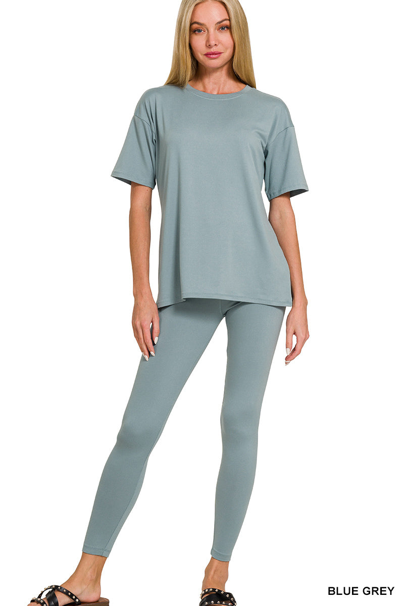 Zenana Apparel Set Microfiber Round - Blue Grey - PinkPro Beauty Supply