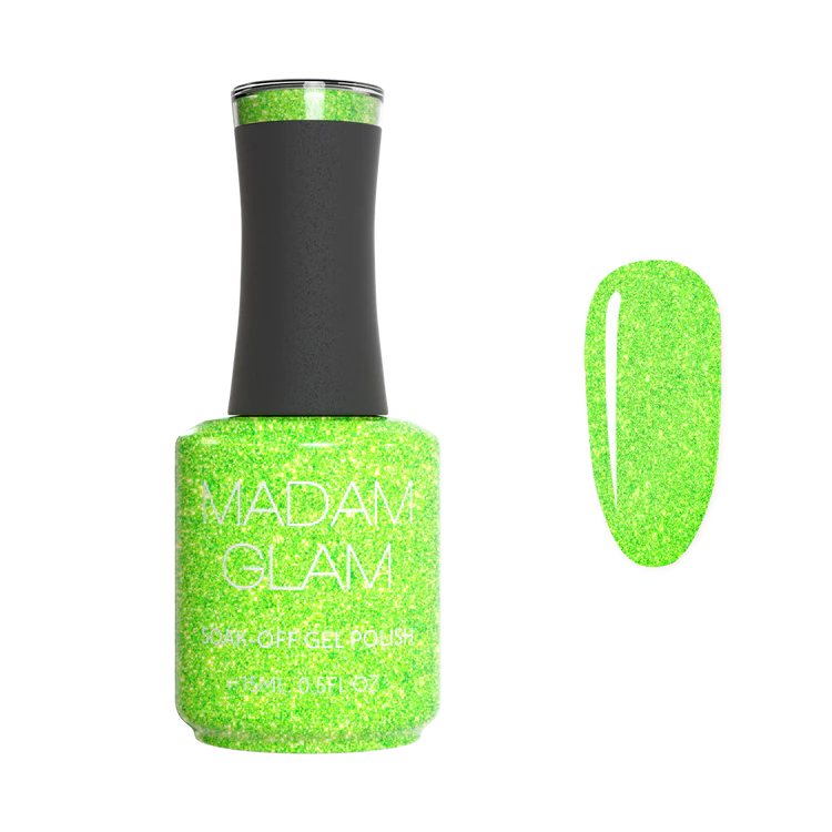 Madam Glam Gel Color Neon-Lime Rush 0.5 oz.
