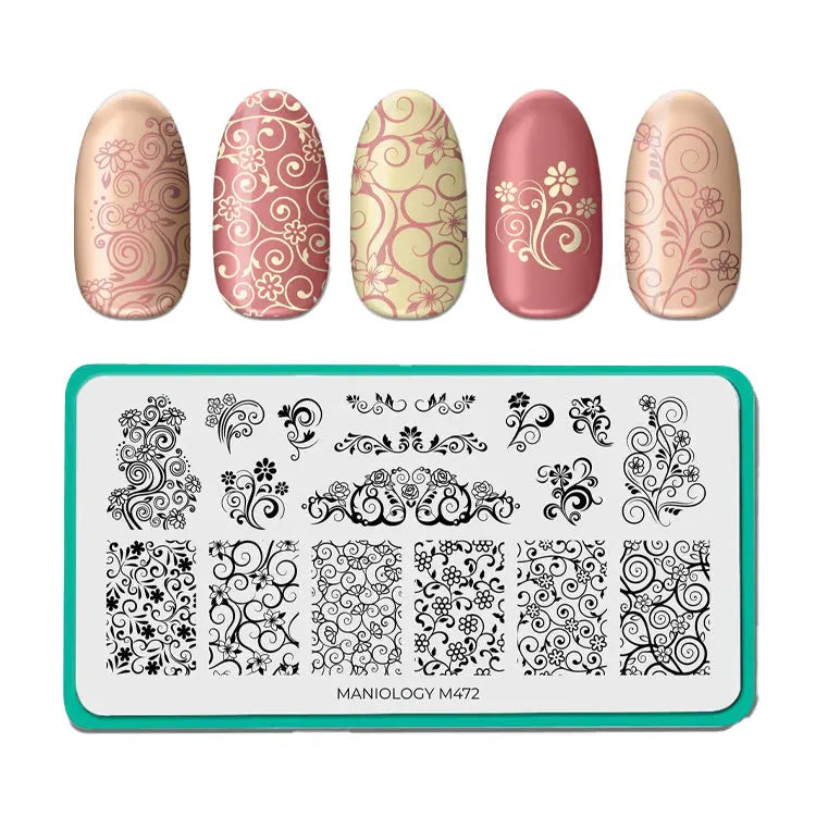 Maniology Floral Swirls - Nail Stamping Plate Maniology